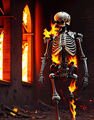 Flaming Skeleton